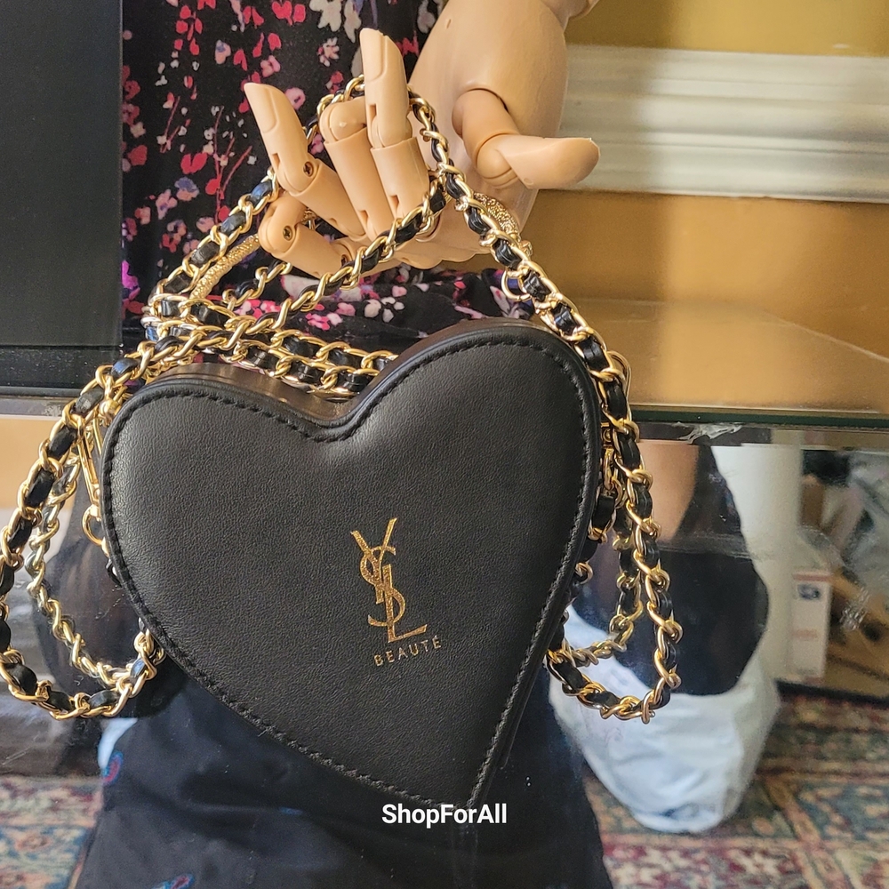 Yves Saint Laurent Black Heart-Shaped case / bag - Picture 4 of 16